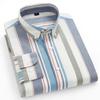 Men's Spring and Autumn Long Sleeved Casual Fashion Striped Shirt
