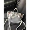 Small Design Backpack Women 2026 Trendy Korean Style Silver Powder Contrast Color Casual Large-capacity Bag