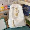 Schoolbag Cartoon Star Contrasting Backpack Women Waterproof Leisure Travel Backpack Junior High School Schoolbag Ins Student Schoolbag
