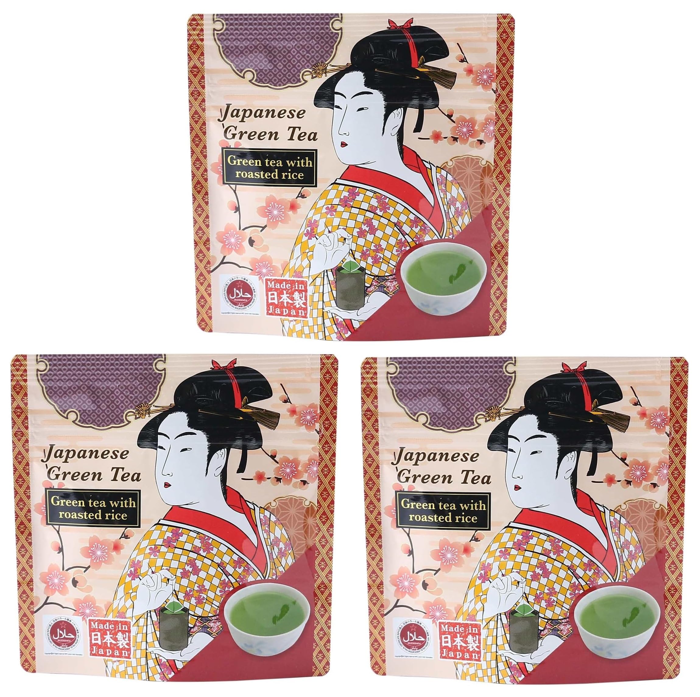 

Nakayama Kisshoen Genmaicha Tea Bags Design 25g x 10 x 3 packs Ukiyo-e (2.5g bags)