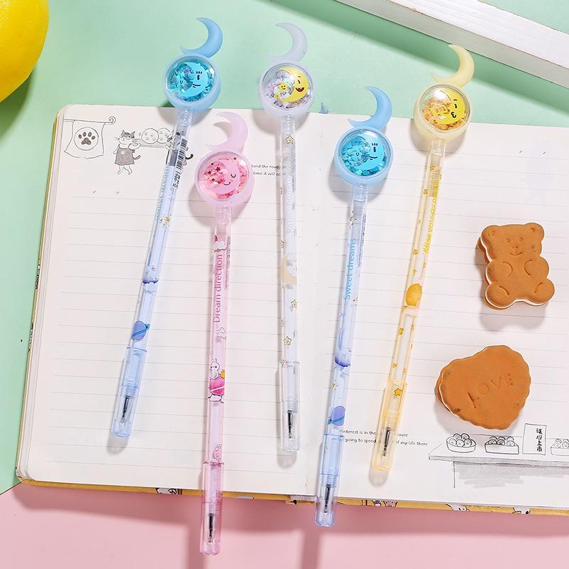 1Pc Glitter Moon Pen for School & Office | Smooth Writing & Quick-Drying Back To School Gifts During The Back To School Season Suitable for School