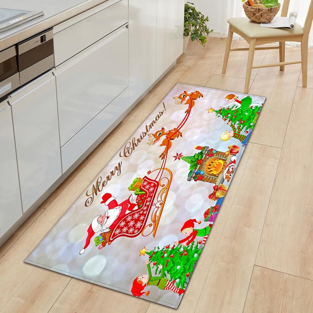 Christmas Floor Mat Kitchen Carpet Doormat Wardrobe Strip