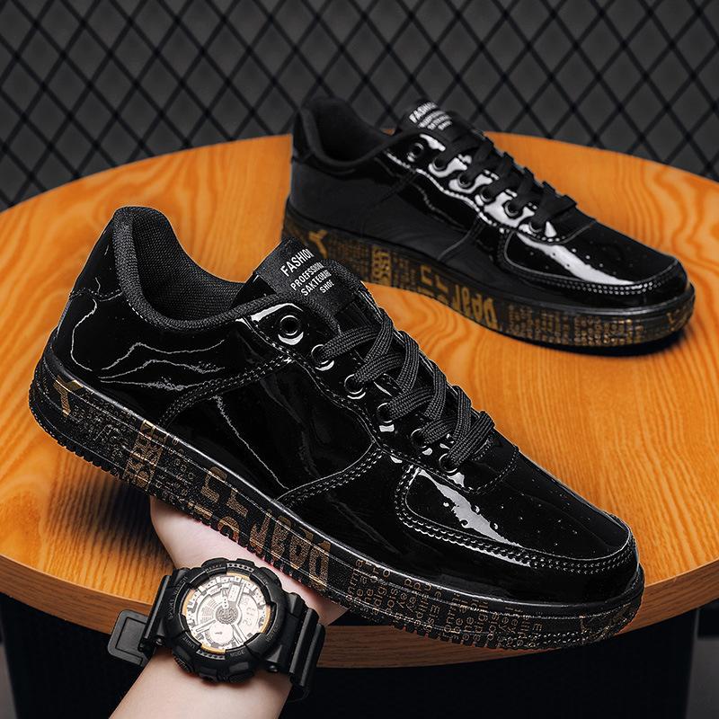 

Large size 45 gold glossy men s shoes local tyrant gold 46 leather shoes 38 size 47 couple board shoes versatile trendy shoes 46