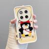 KEYSION Cartoon Cute Plush Embroidery Case for HONOR X9c 5G with Lanyard Shockproof Phone Cover for Huawei Honor Magic 7 Lite 5G