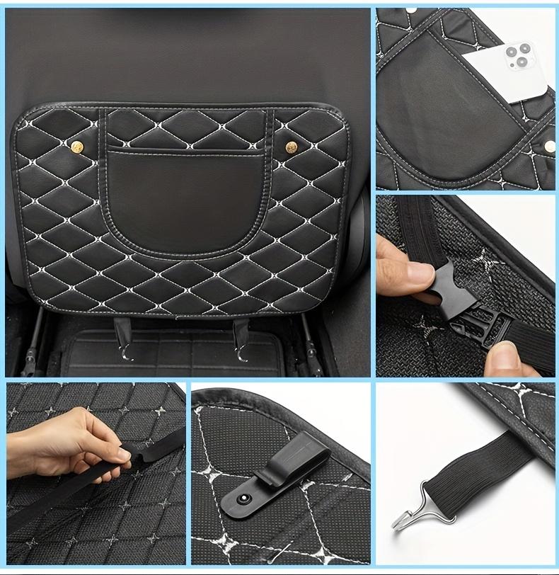 Faux Leather Car Seat Back Protector Pad - Anti-Kick Design, Durable & Easy-Clean, Fits All Car Seats, Backseat Cushion for Car Seat