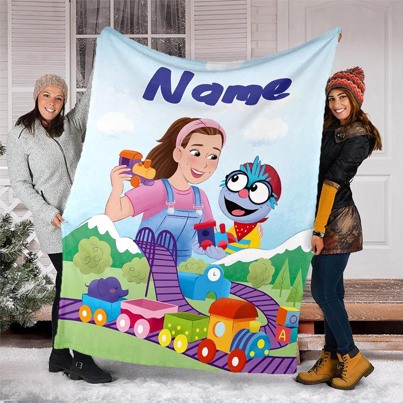 Personalized Custom Name Blanket - Ms. Rachel Print Design,Blanket for Sofa,Bed,Travel,Camping - Soft and Warm, Great Gift