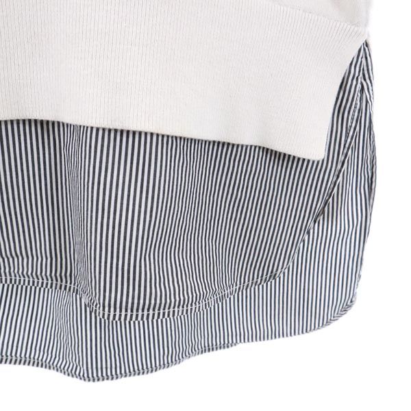 ARMANI EXCHANGE Long sleeve Switch design knit S White system sweater Women Used