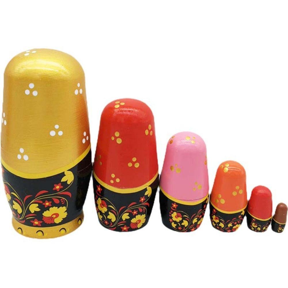 6 Layer Matryoshka Doll Toys Animals Pattern Animal Stacking Dolls  Birthday Gift
