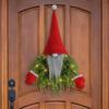 Creative Glowing Faceless Santa Claus Christmas Wreath For Festive Door Decor