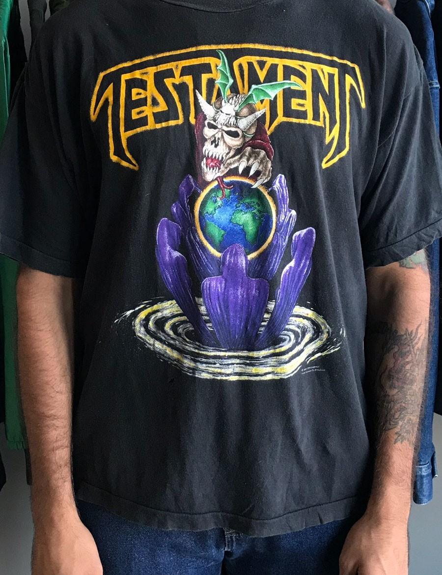 Vintage Testament Euro Tour Concert New Cotton Black Men S-4XL T-shirt Unisex T-Shirt XXXXL