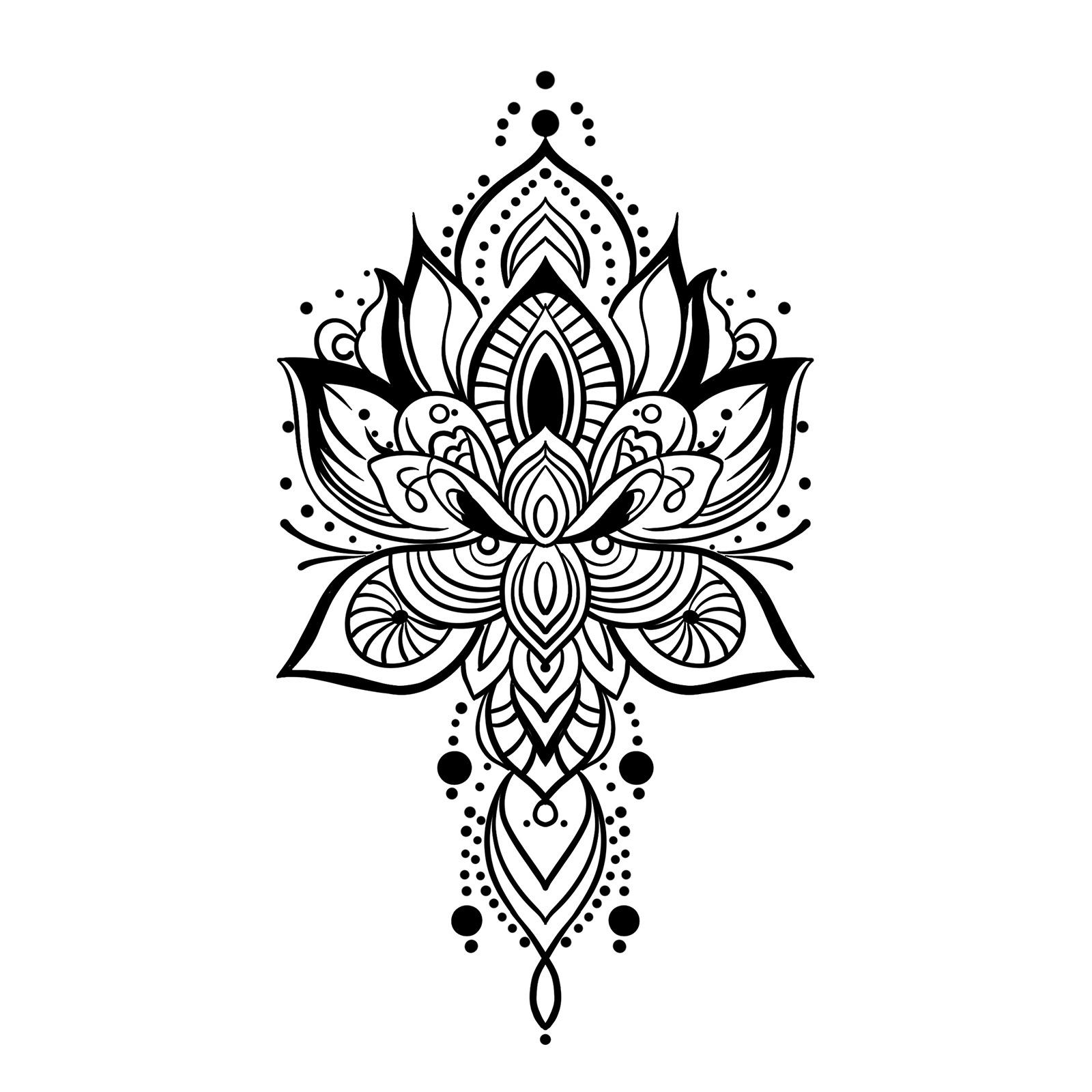 

Premium Sense Thorns Totem Star Cross Ribbon Butterfly Spine Finger Tattoo Sticker CA-1915