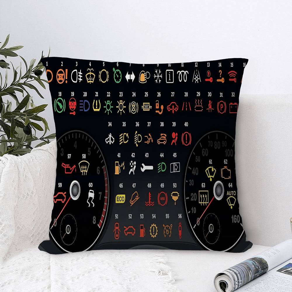 Car Dashboard Pattern Cushion Cover Pillow Cover Decor Pillowcase Printed Cushion Case for Couch