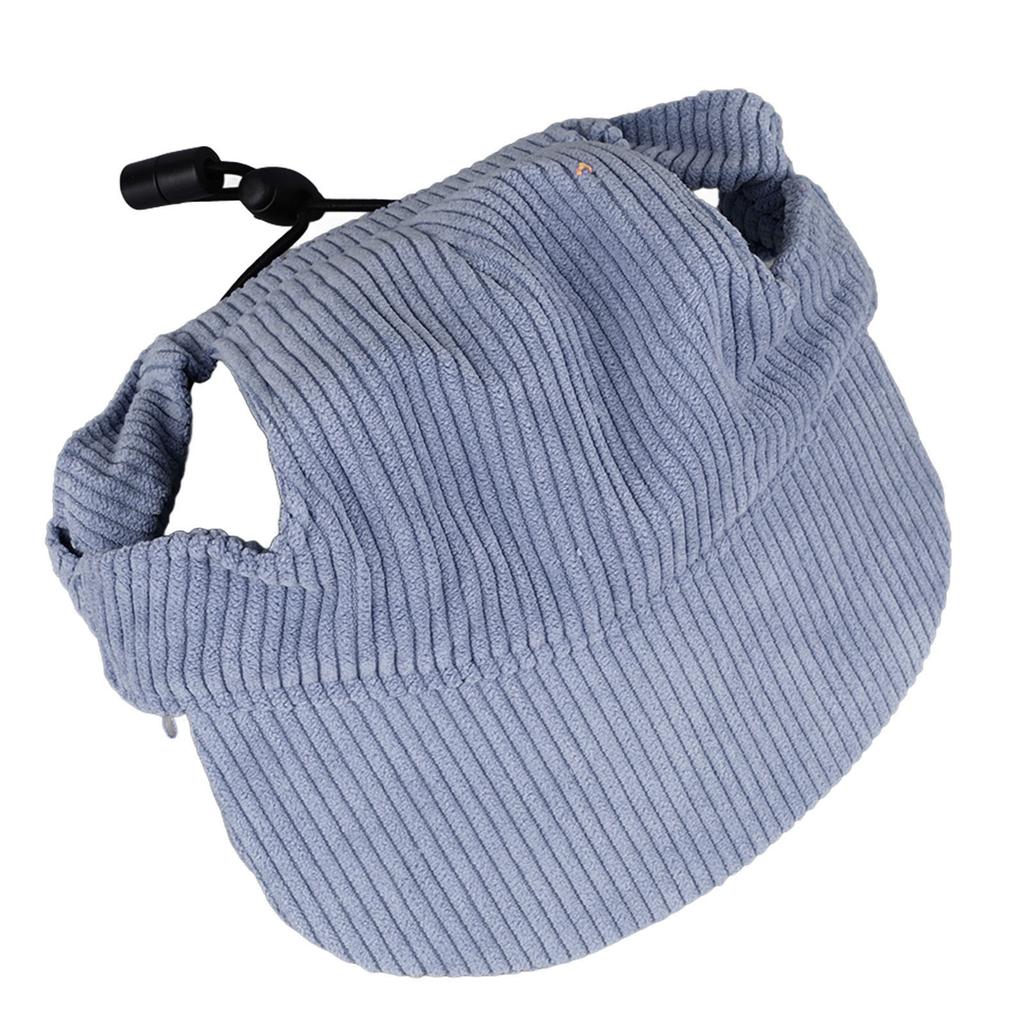 Dog Sun Hat Fashion Casual UV Protection Breathable Ear Holes Adjustable Pet Hat for Outdoor Travel Camping Blue XL