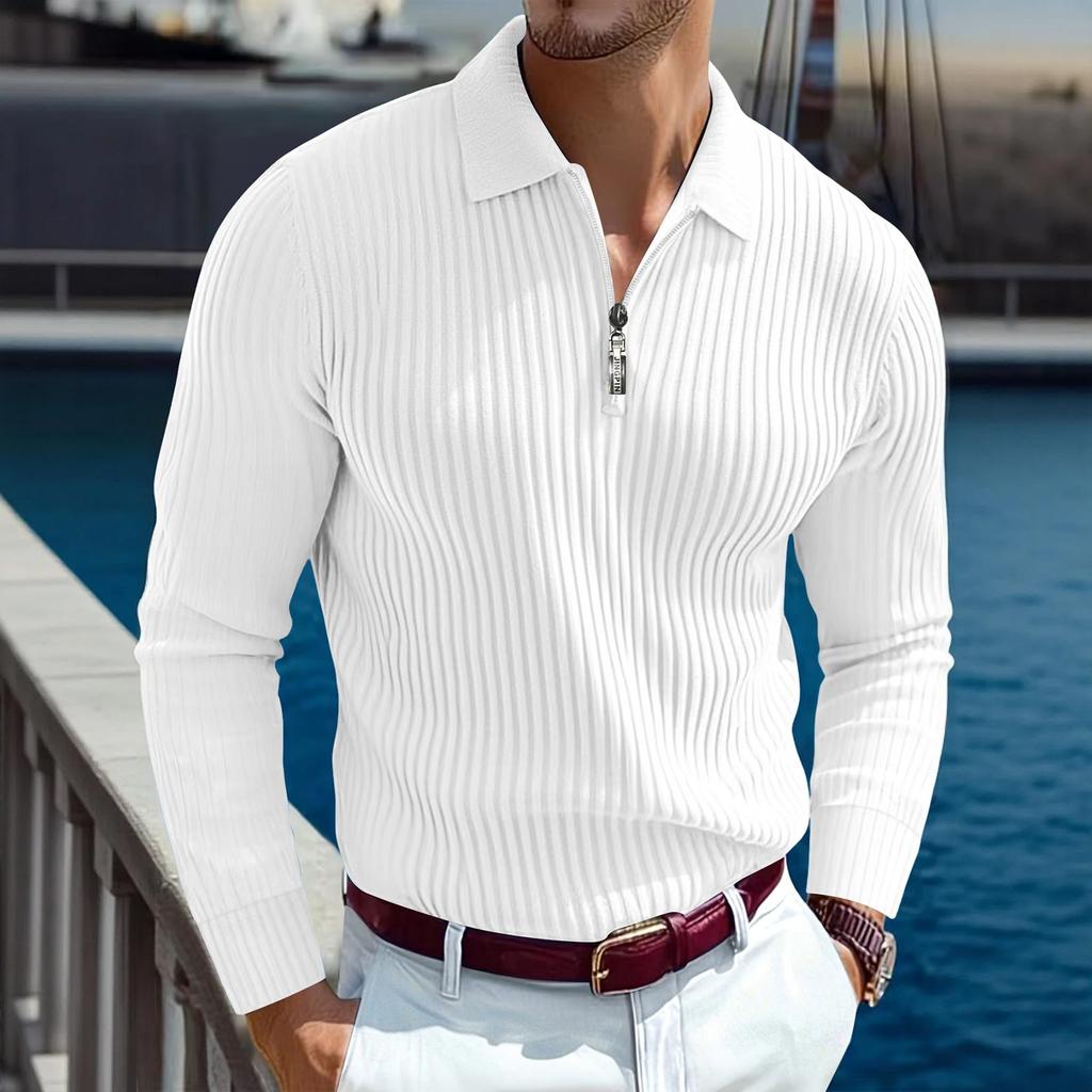 Men's Solid Color Long Sleeve Tops Men's Casual Fashion Long Sleeve Tops
