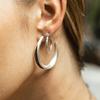 Hoop Earrings Earrings - Handmade Hoop Earrings - Oxidized Hoop Earrings - Modern Hoops - Hollow Hoops