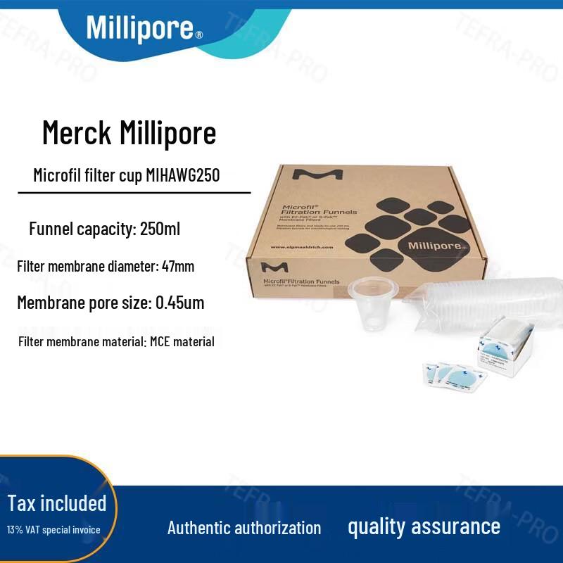 Merck Millipore MIHAWG250 Sterile MCE Membrane Filter Funnel System, 250mL