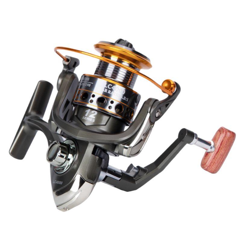 Metal Spool Folding Handle Spinning Fishing Reel for Sea Rod