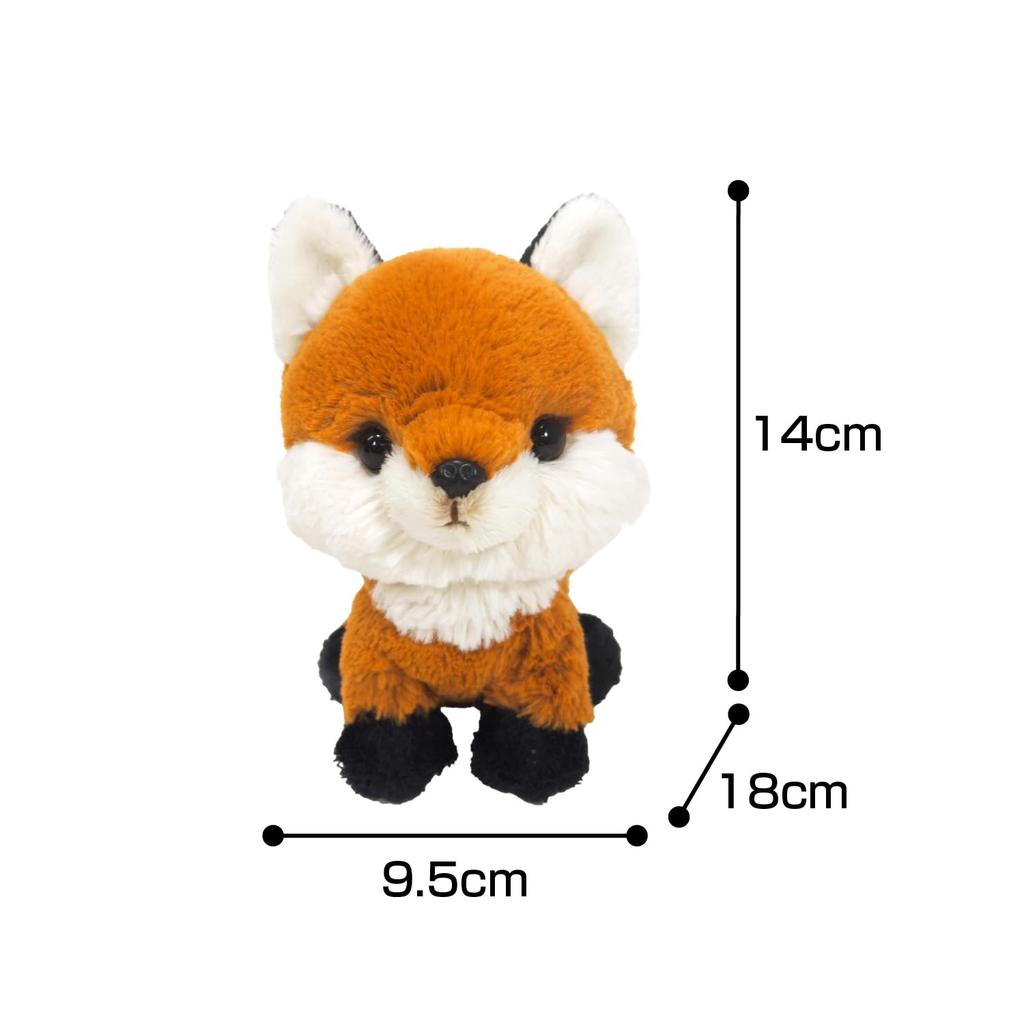 Sun Lemon Fluffies Fox S Plush Toy Animal 18x9.5x14cm P-8491