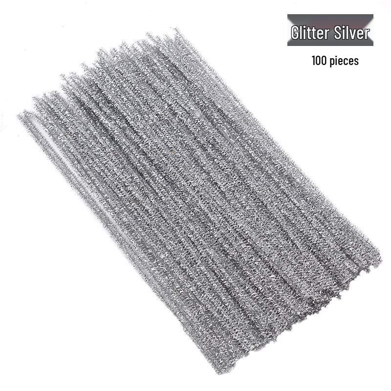 Encrypted Pipe Cleaners: Dense, Thickened 8mm White Strips with Mixed Colors for Handmade DIY Bouquets