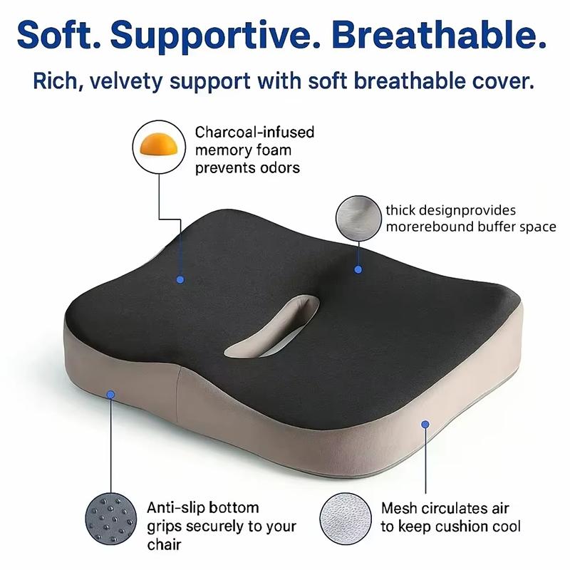 Car seat cushion, office chair cushion, tail vertebra protection, memory foam cushion, waist protection buttocks seat cushion