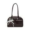 Pu Ladies Shoulder Bag With Pearl Bow Knot For Daily Use