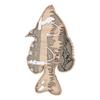 Hohle Holzfischfigur Mehrschichtige Buchsbaum-Dekorations-Hohlholzfisch-Streifen für Zuhause, Büro, Kantine, Barsch