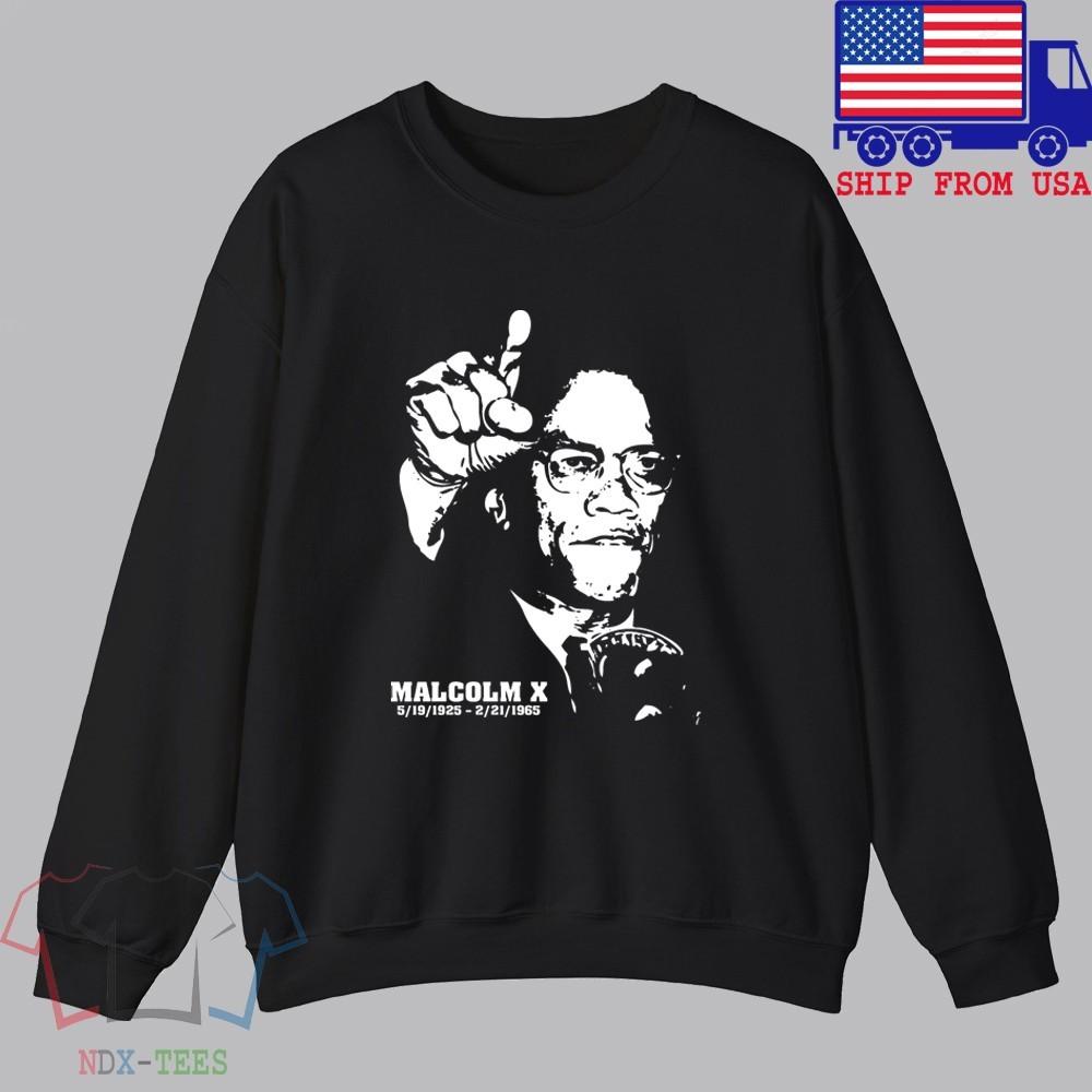 Malcolm X Black Panther Men#039;s Black Size S to 3XL Unisex T-Shirt XXL