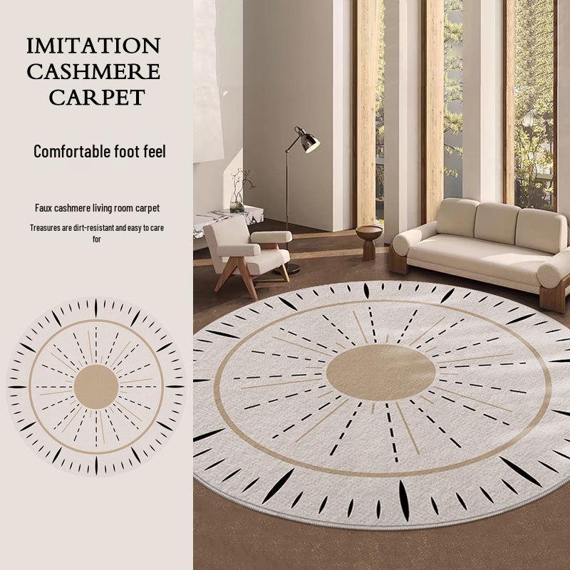 Koberec ve stylu Wabi-Sabi odolný proti nečistotám z imitace kašmíru pro snadno udržovatelný obývací pokoj a ložnici.