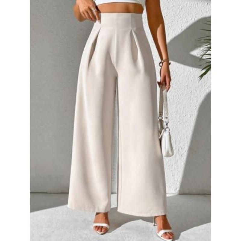 

Новые женские модные и элегантные однотонные брюки с высокой талией для дам XL абрикосовый