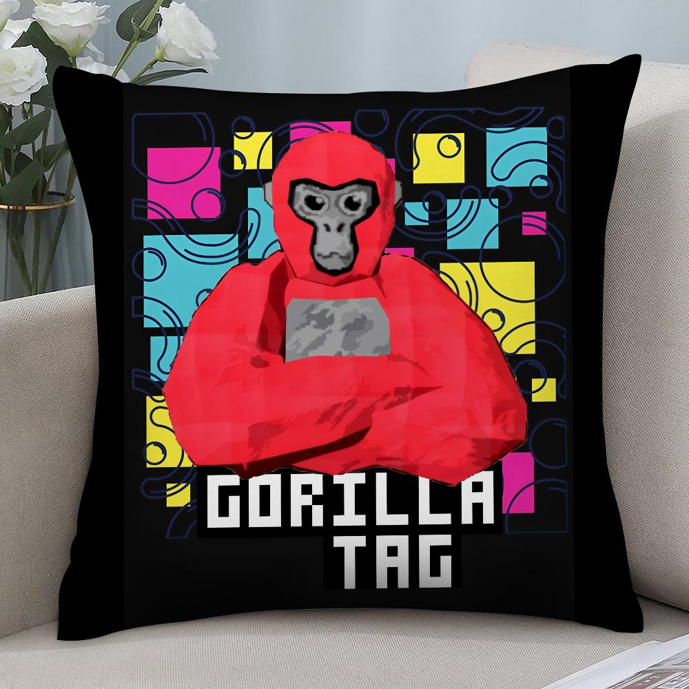 Cool G-Gorilla Tag Pillow Case Short Plush Pillow Covers Sofa Decorative Gift Home Double-sided Printing Cushion Cover