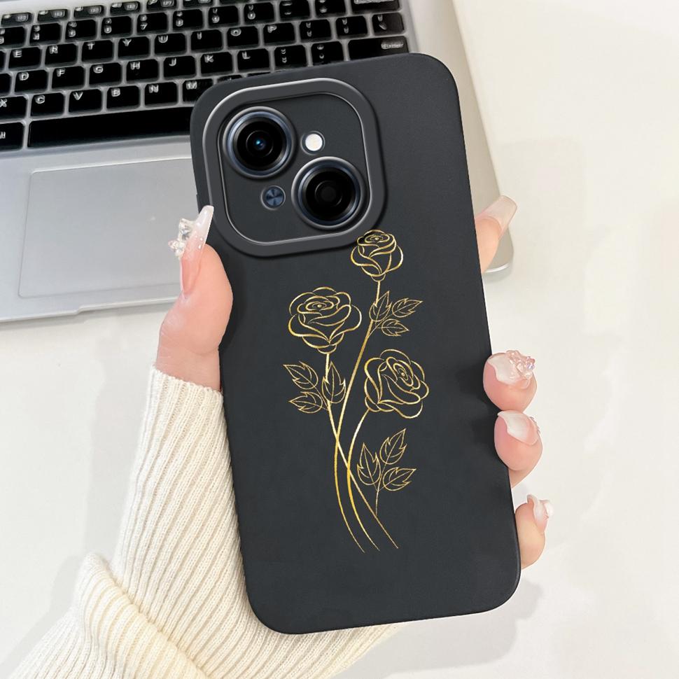 For Tecno Spark Go 1 Case Stylish Sunflower Butterfly Soft Silicone Phone Case For Tecno SparkGo 1 GO1 6.67" Cover Bumper
