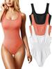 2024 Women's U-Neck Sleeveless Tank Top Bodycon Bodysuit