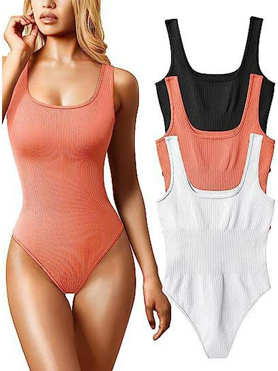 2024 Women's U-Neck Sleeveless Tank Top Bodycon Bodysuit