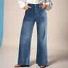 Ladies' Retro Straight Leg High Waisted Jeans