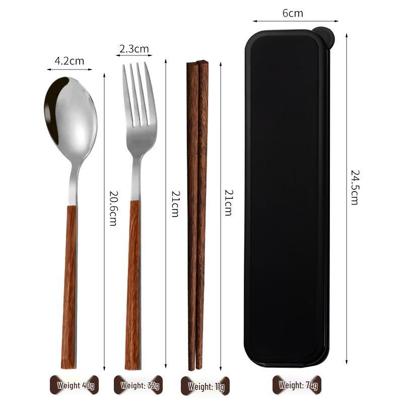 

Square Handle Portable Cutlery Set (Fork, Spoon, Chopsticks)