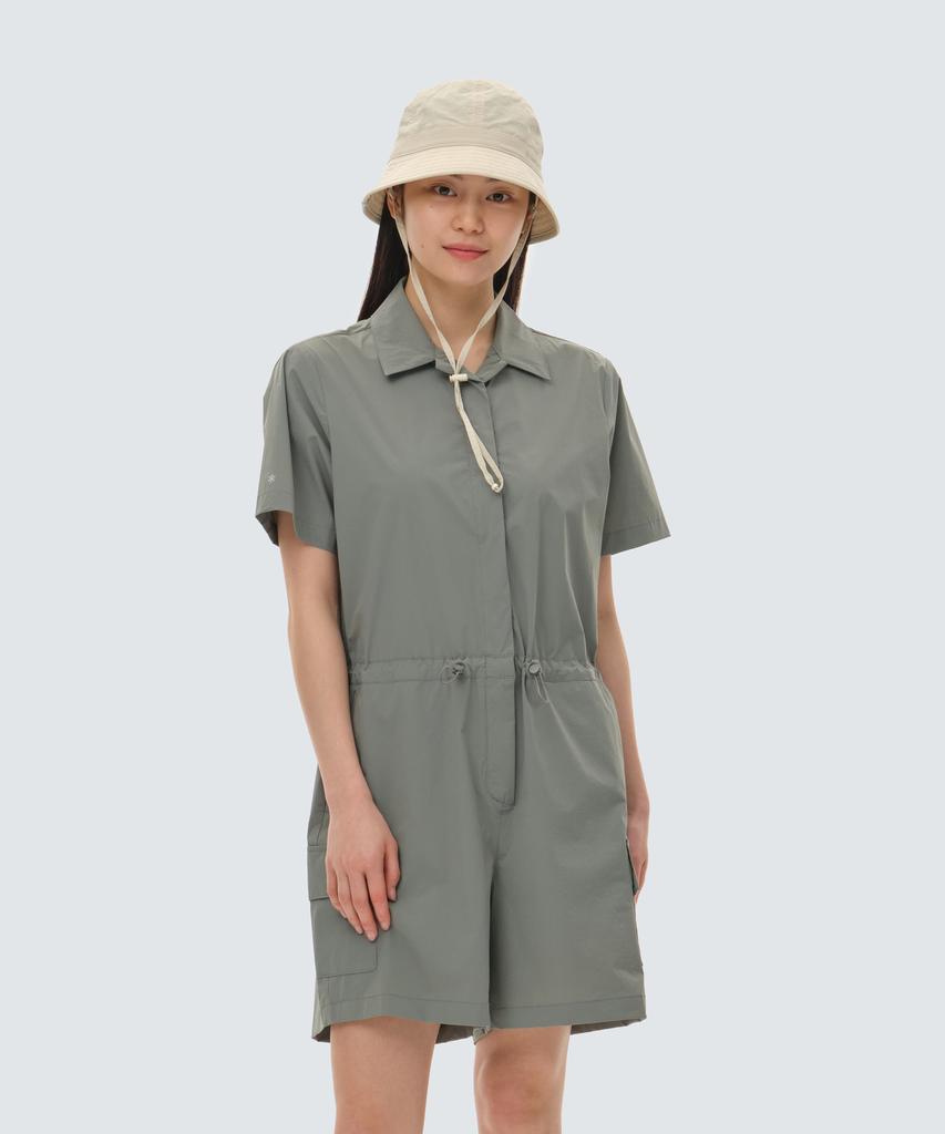 Snow Peak Apparel Thin Tech Women'S Woven Shorts Jumpsuit Light Khaki (S24Mwsop33)