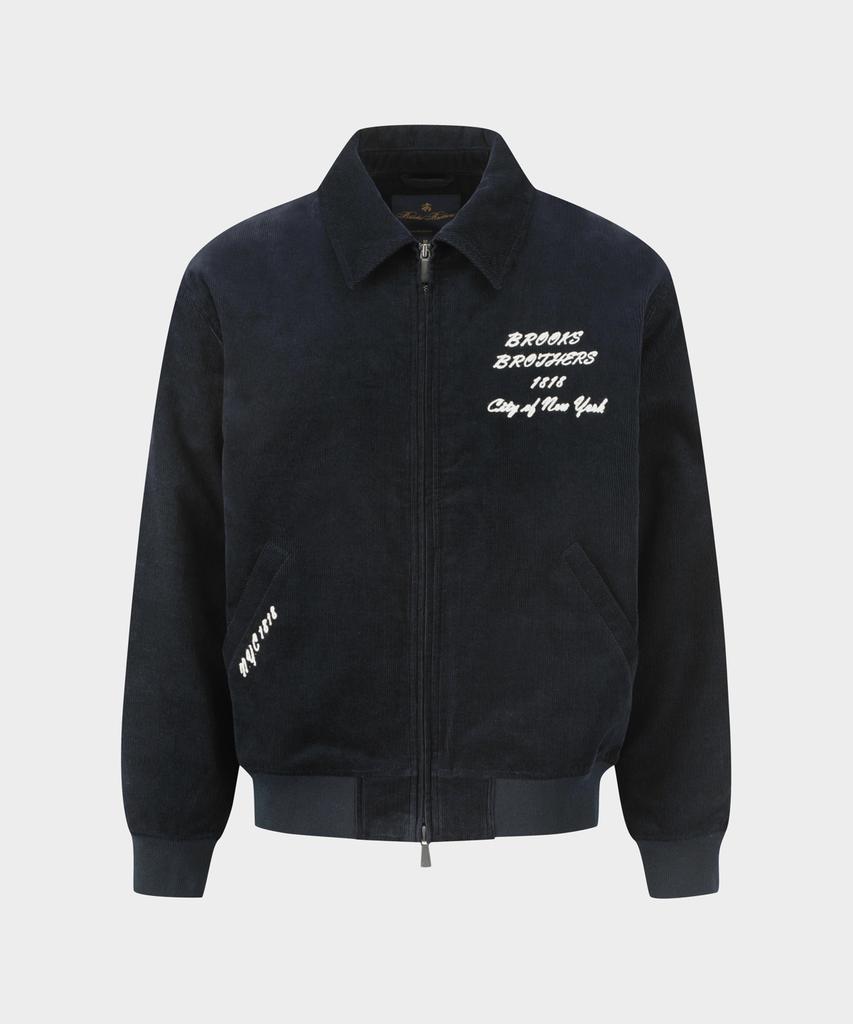 Brooks Brothers Corduroy Varsity Jumper (Navy) (Bbotmbf305)