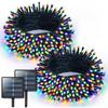 12M 100LED Solar Powered Fairy String Light Christmas Holiday Party Outdoor Garden Decor