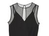 2025 Winter European & American Style Elegant Little Black See-through Dress
