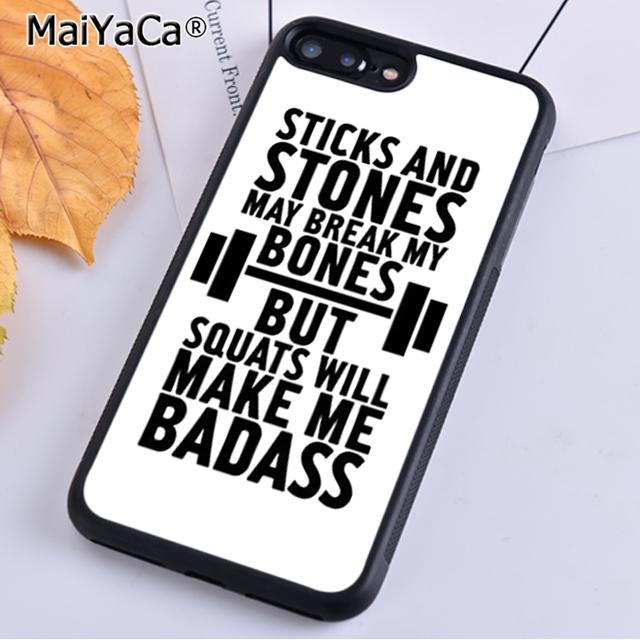 Workout Motivation Fitness Gym Quotes Phone Case For iPhone 17 Air 16 15 14 Plus 11 12 13 Pro  Max Coque Cover Shell