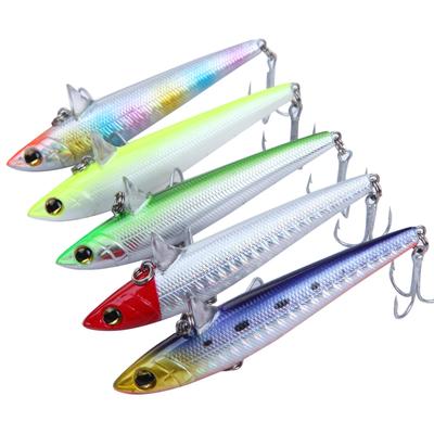 Sea Bass Sinking Vibration Minnow Set of 5 Lure, 16g, 77mm,