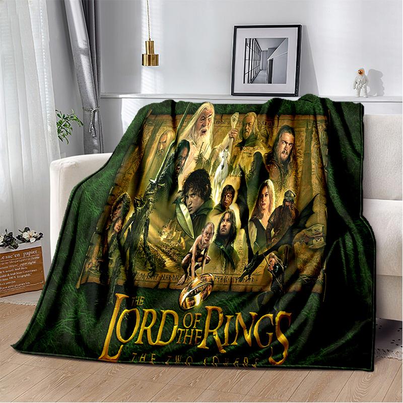 Movie L-Lord of The Rings H-Hobbit Soft Plush Blanket,Flannel Blanket Throw Blanket for Living Room Bedroom Bed Sofa Cover Child