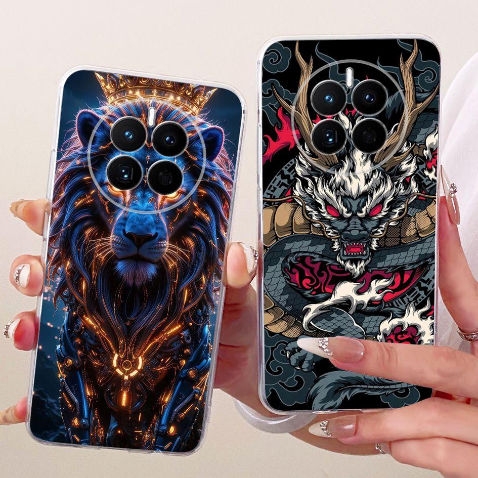 For Huawei Mate 50 Case Mate 50 Pro Cover Popular Butterfly Flower Soft Clear Silicone Phone Covers For Huawei Mate50 50E Fundas