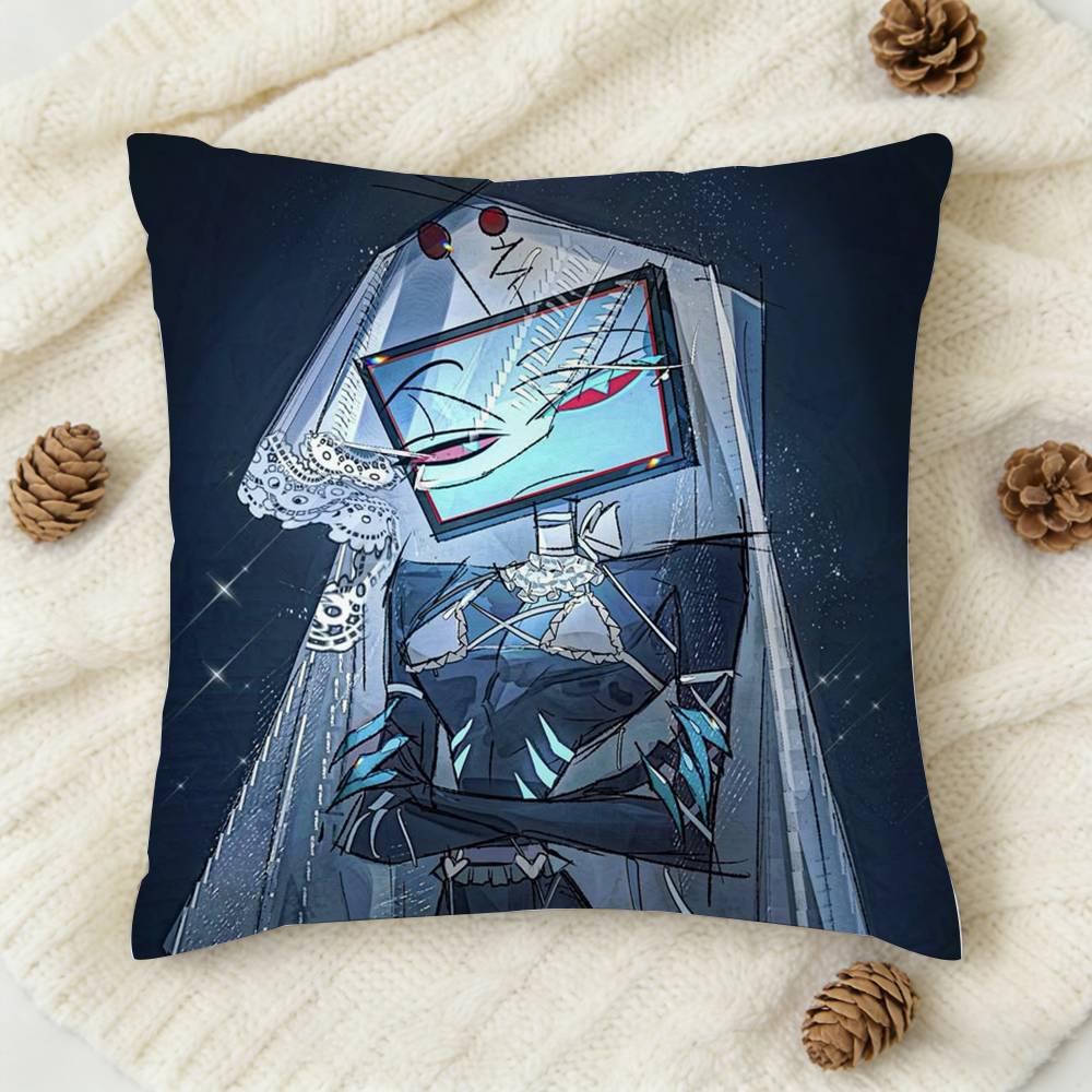Vox H-Hazbin H-Hotel Double-Sided Printed Square Decorative Cushion Cover For Sofa Living Room Home Decor