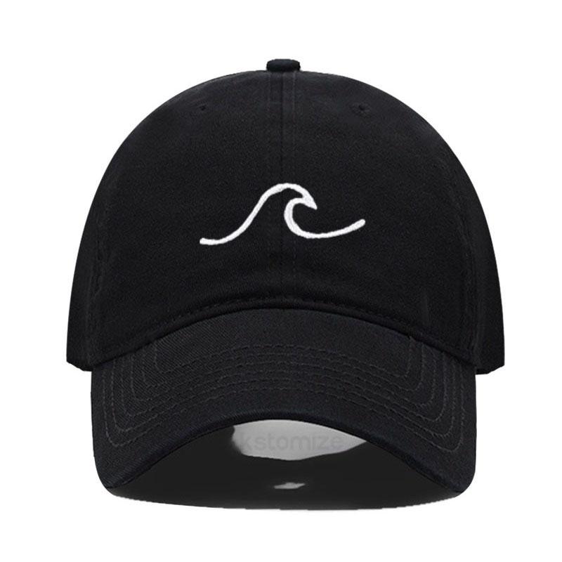 

Men s Baseball Cap Women s Washed Cotton Waves Embroidery Embroidery Dad Hat Sport Golf Caps For Man Sun Hats Dropshipping Adjustable