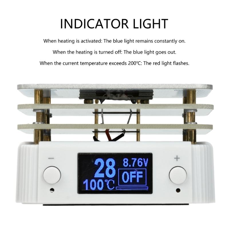 65W Digital Display Heating Soldering Plate Welder Hot Preheating Chip Welding Station 20V for Repair Laboratory