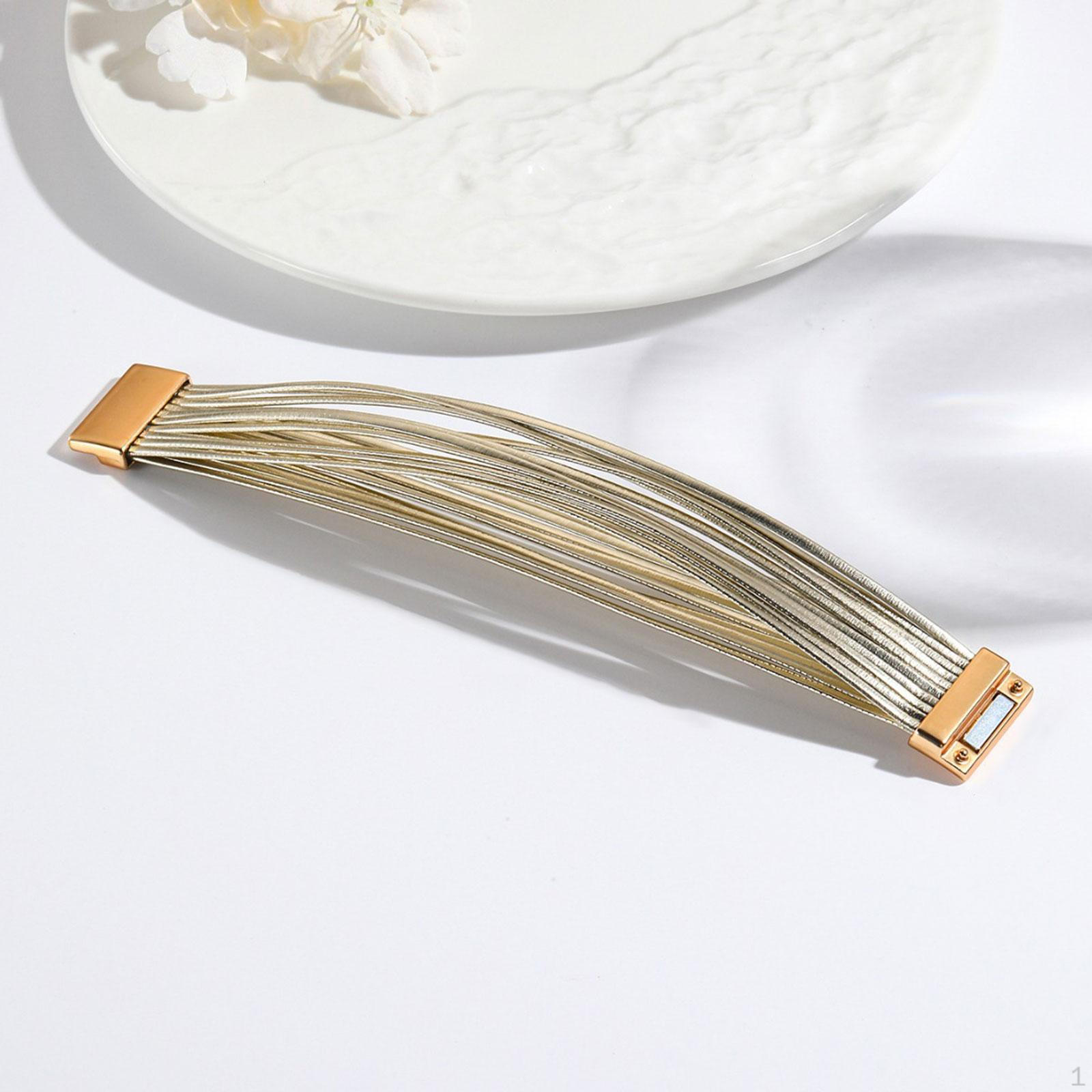 

And Versatile Women s Wrap Bracelet, Made of Zinc Alloy, Comfortable to Wear with An Elegant Gold Style A