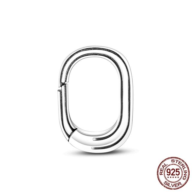 

Серьги из серебра 925 пробы, два кольца, соединитель, висячие бусины, подходят для оригинального модного стиля, браслет, ювелирное изделие, подарок