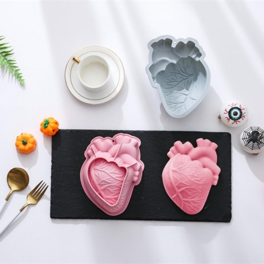 DIY Brain Dessert Mold Pumpkin Halloween Baking Silicone Mold Heart Shape Cake Mold  Jelly
