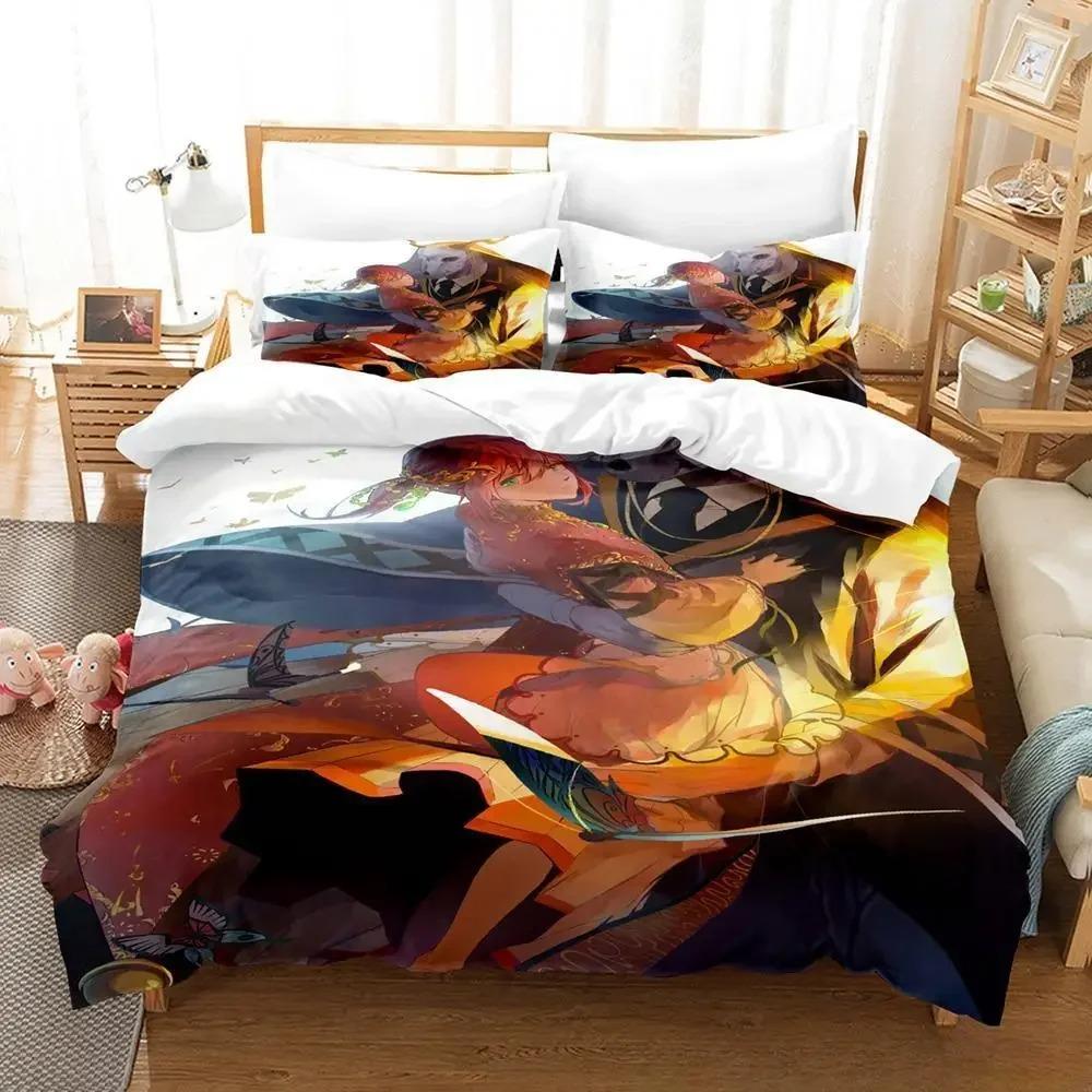 New 3D Print Anime Mahou Tsukai no Yome Bedding Set Single Twin Full Queen King Size Bed Set Adult Kid Bedroom Duvet cover Sets